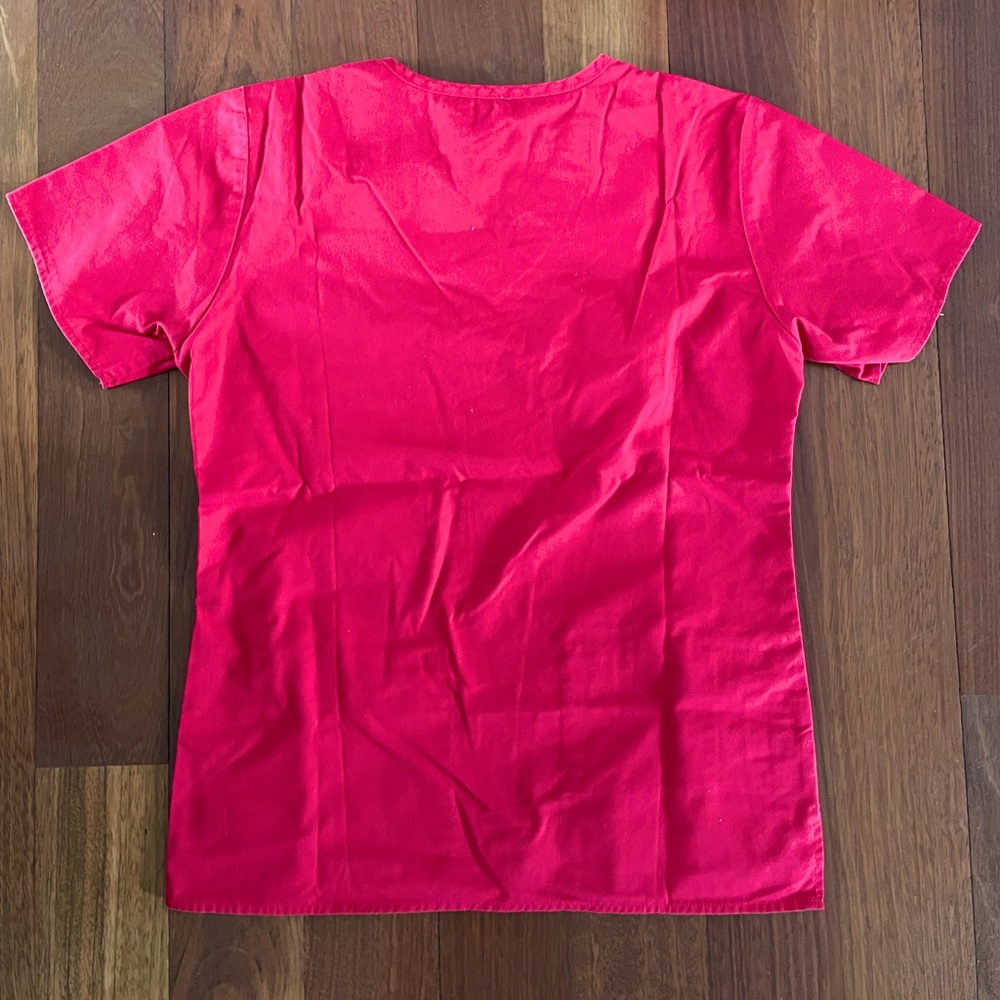 Wonder Work Scrub Top, Size XS, Red